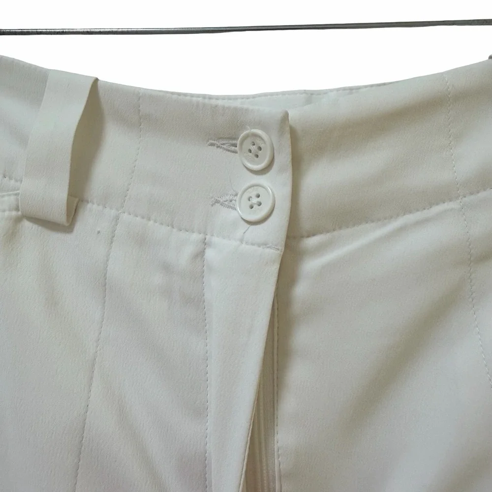 NIKE Women Golf Dri Fit Athletic Mini Skort Size 10 White Tennis Golf Pickleball